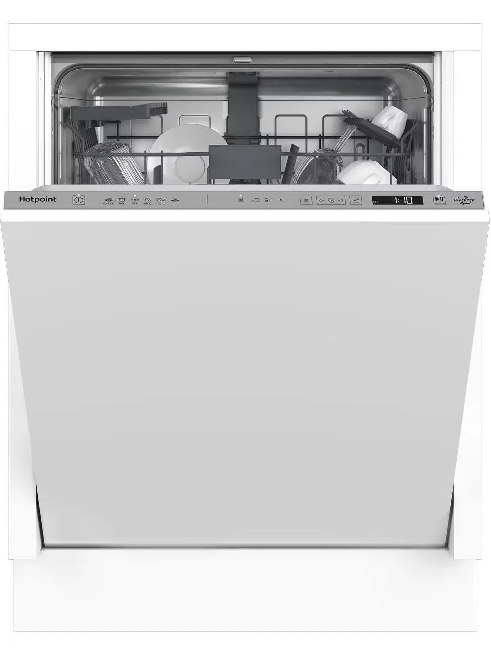 Встраиваемая посудомоечная машина Hotpoint HI 4D66 DW,луч,автооткидываание,